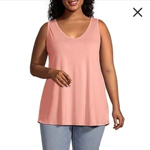 a.n.a Plus Womens V Neck Sleeveless Tank Top